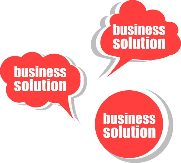 Business solution. Set of stickers, labels, tags. Template for infographics — Stock Photo, Image