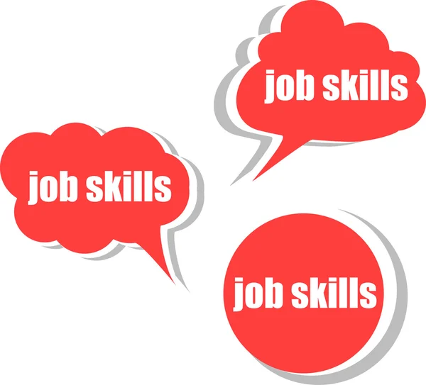 Job skills. Set of stickers, labels, tags. Template for infographics — Stock Photo, Image