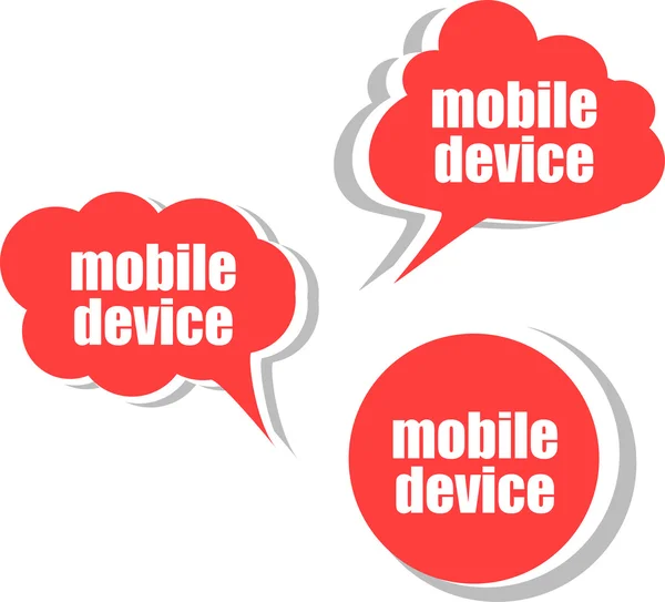 Mobile device, Set of stickers, labels, tags. Template for infographics — Stock Photo, Image