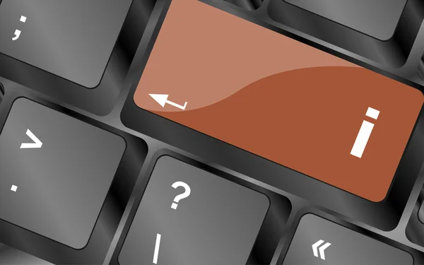 If or info word on computer pc keyboard key — Stock Photo, Image