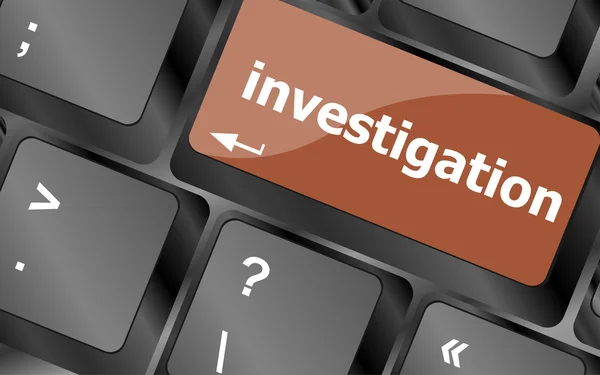 Investigation - business concept. button on modern computer keyboard — Stock Photo, Image