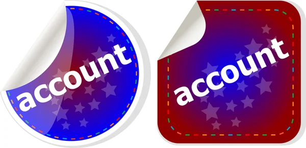 Black stickers set, icon button — Stock Photo, Image