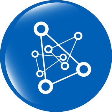 Beyaz arka plan üzerinde izole kimya simgesi (düğme)