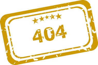 Beyaz bir arka plan üzerinde 404 hata damgası