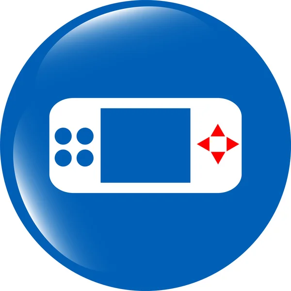 게임 컨트롤러 웹 아이콘, 흰색 버튼 분리 — 스톡 사진