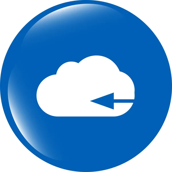 Hochladen vom Cloud-Symbol. Upload-Taste. Lastsymbol — Stockfoto