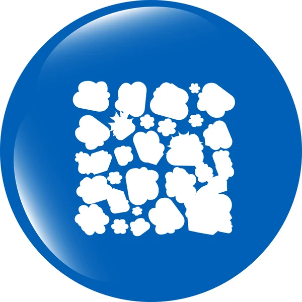 Абстрактный символ на иконке веб, кнопка изолирована на белом — стоковое фото