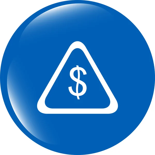 Webová ikona mrak s dolary peníze znamení — Stock fotografie