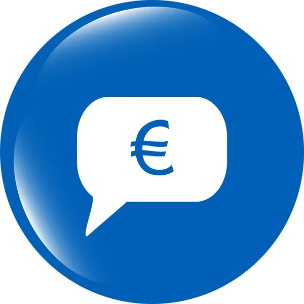 Icona web su cloud con euro eur money sign — Foto Stock