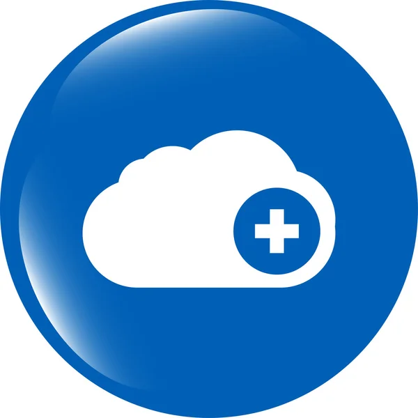 Ikony WWW na chmury z plusa — Zdjęcie stockowe