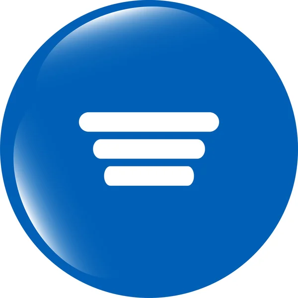 List sign icon. Content view option symbol. web shiny button — Stock Photo, Image