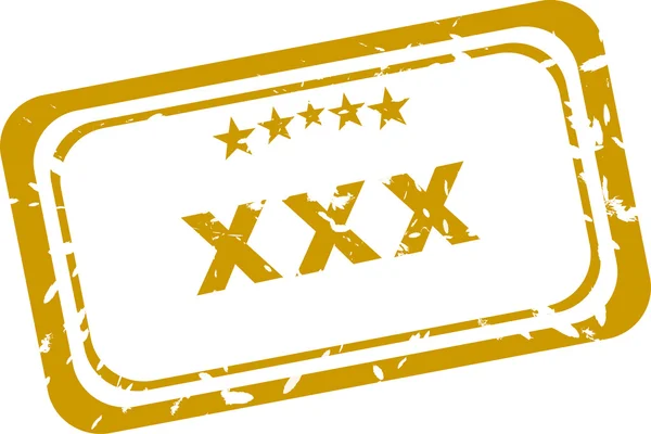 Xxx Rubberstempel op een witte achtergrond. — Stockfoto