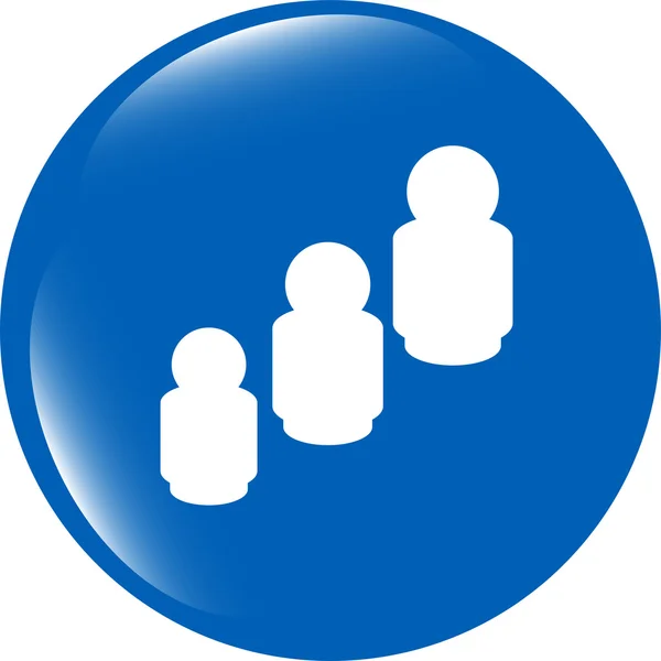 Business man silhouette icon web app button — Stock Photo, Image