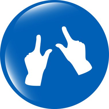 El ayarlı simge, beyaz üzerine izole edilmiş web düğmesi