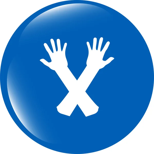 Pictogram van de hand van het web-knop geïsoleerd op witte achtergrond — Stockfoto