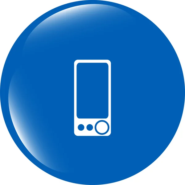 Ícone de smartphone multimídia, botão, elemento de design gráfico — Fotografia de Stock