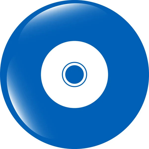 CD veya dvd işareti simgesi. Kompakt disk simgesi. Modern UI Web sitesi düğmesi — Stok fotoğraf