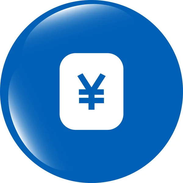 Icono de signo JPY Yen. botón de aplicación web. icono web — Foto de Stock