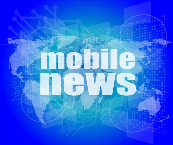Nachrichten- und Pressekonzept: mobile Nachrichten auf digitalem Bildschirm — Stockfoto
