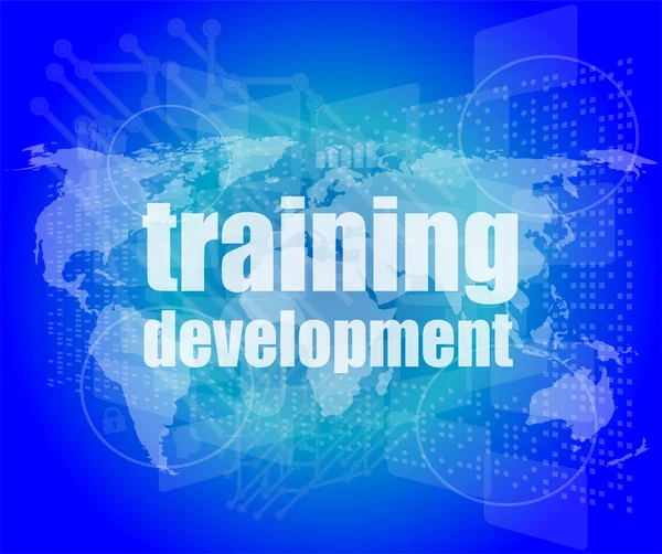 Education and learn concept: Training Development on digital screen