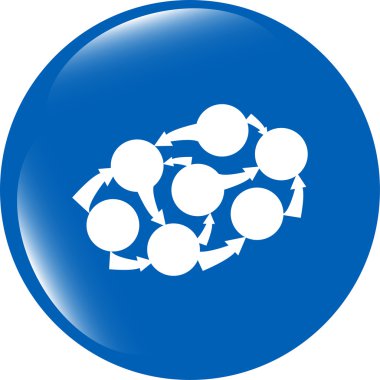 Yuvarlak Siyah Düğme Koleksiyonundaki Grafik Simgesi