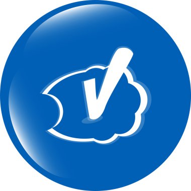 bulutlar onay işareti işareti simgesi