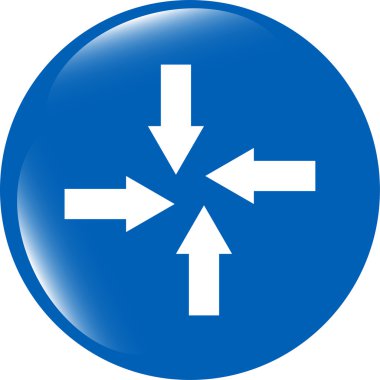 ok üzerinde beyaz izole web simgesini (düğme) ayarla