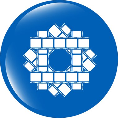 film strip set parlak web simgesi düğmesi