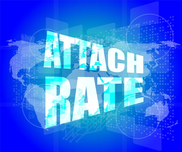 Attach rate words on digital touch screen — Stock Photo, Image