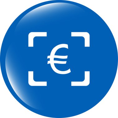 Döviz simgesi simgesi. Para birimi dönüştürücü sembolü. Para etiketi. Parlak düğme. Modern UI web sitesi düğmesi