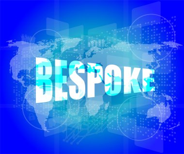 iş konsepti, özel yapılmış dijital dokunmatik ekran arayüzü