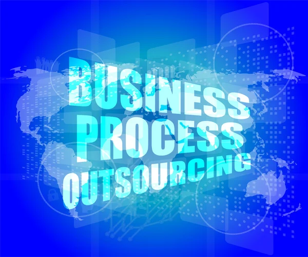 Procesów biznesowych oursourcing interfejs Witam technologii — Zdjęcie stockowe