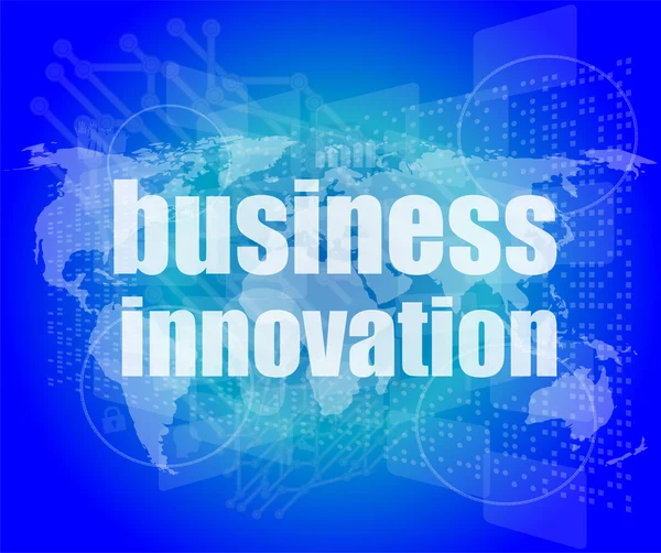 Przycisk innowacji biznesowych na ekranie dotykowym — Zdjęcie stockowe