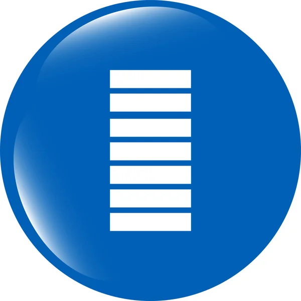 Icono de batería botón web aislado sobre fondo blanco —  Fotos de Stock