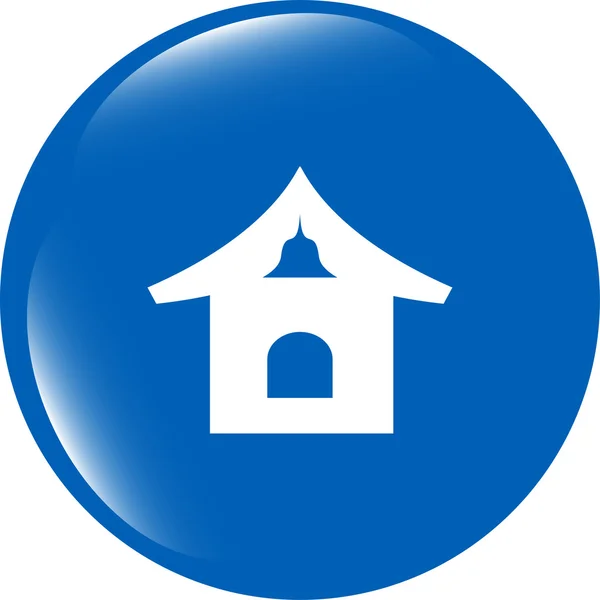 House web icon button isolated on white background — Stock Photo, Image