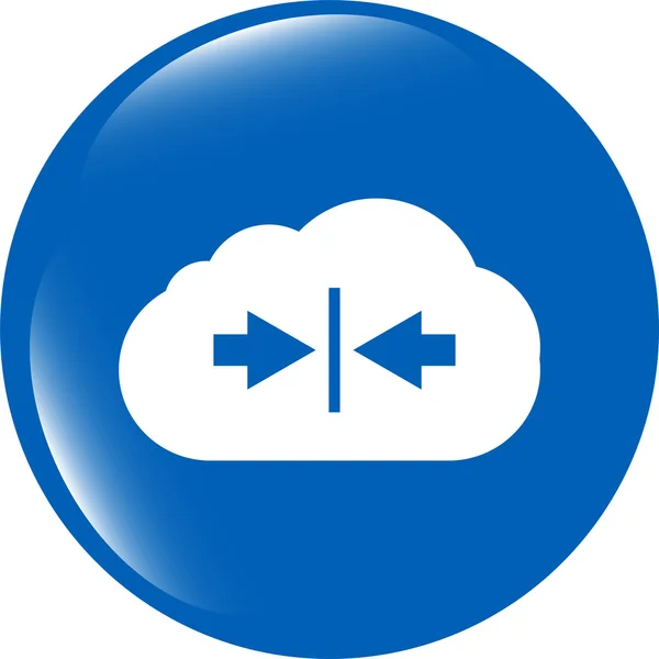 Abstract wolkenpictogram. Uploadknop. Laadsymbool. Ronde knop — Stockfoto