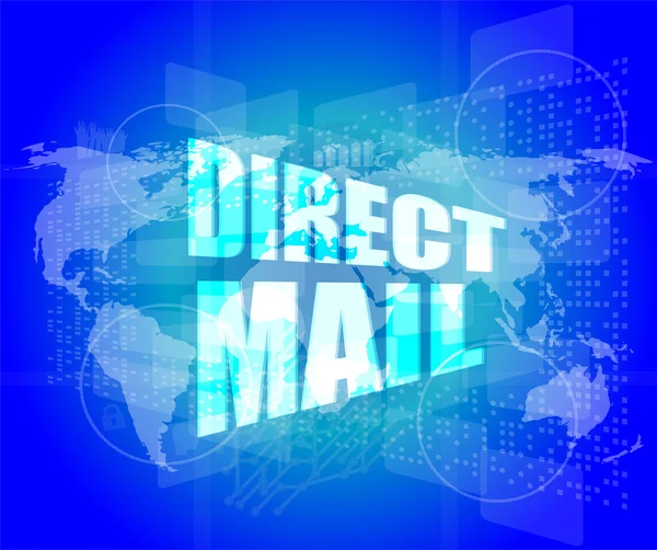 Palabra de correo directo en la pantalla táctil digital — Foto de Stock