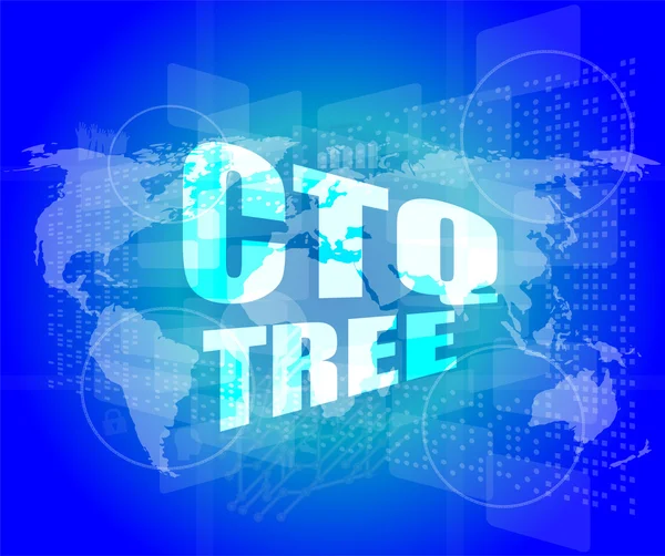 Ctq fa szó digitális érint képernyő — Stock Fotó