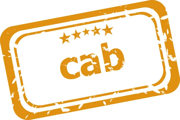 Cab on rubber stamp over a white background — Stock Photo, Image