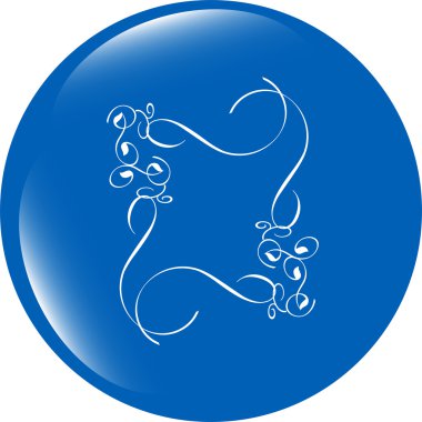 Web simgesi düğmesini soyut simgesiyle