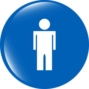 adamın içinde izole üzerinde beyaz arka plan ile kutsal kişilerin resmi düğme