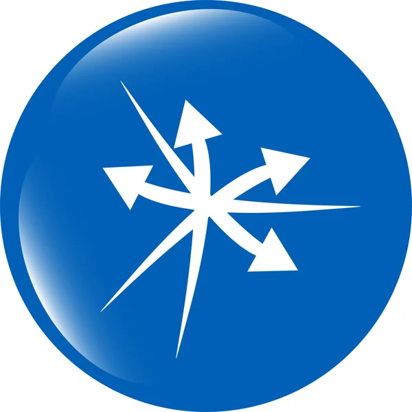 Icono de flecha botón web aislado sobre fondo blanco — Foto de Stock