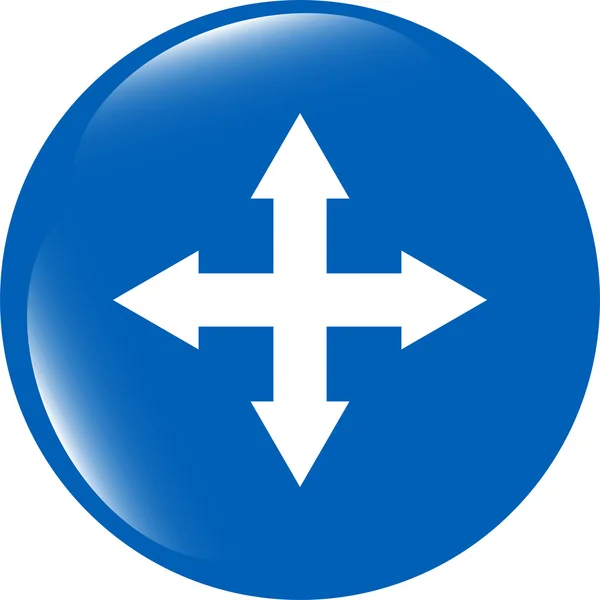 Flecha establecida en el icono web (botón) aislado en blanco — Foto de Stock