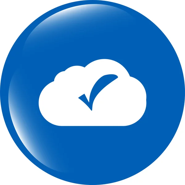 Speech bubbles cloud with check mark web icon — Stock Photo, Image