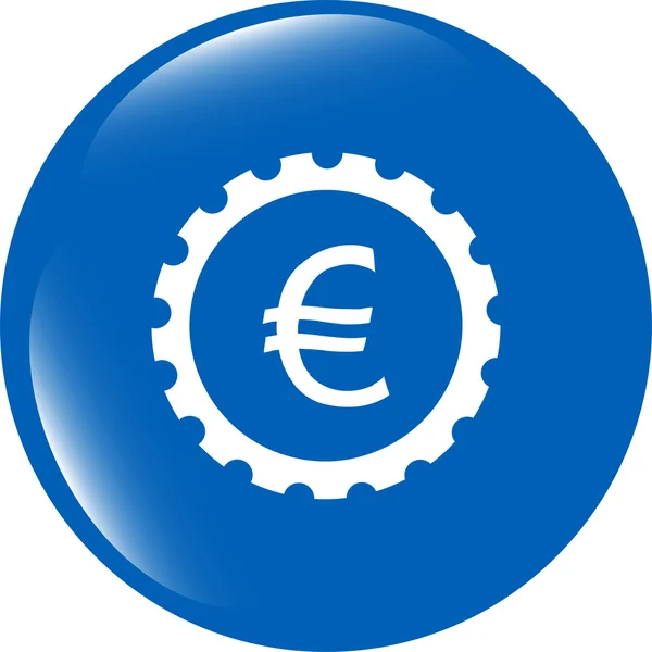 Icono del escudo de protección informática, botón web aislado en blanco — Foto de Stock