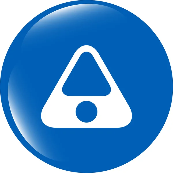 Attention caution sign icon. Hazard warning symbol. Modern UI website button — Stock Photo, Image