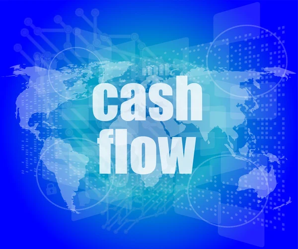 iş sözcükleri para akışı dijital ekranda mali başarı gösteren