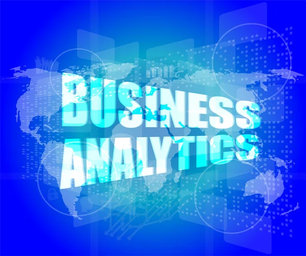 Concetto di business, business analytics interfaccia touch screen digitale — Foto Stock