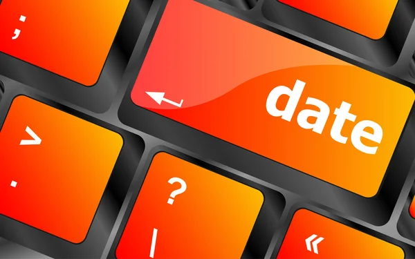 Concetto di business: tastiera per computer con parola Data — Foto Stock