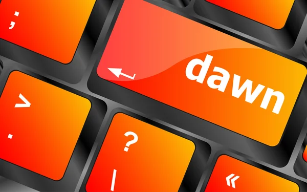 Bedrijfsconcept: computertoetsenbord met woord dawn — Stockfoto